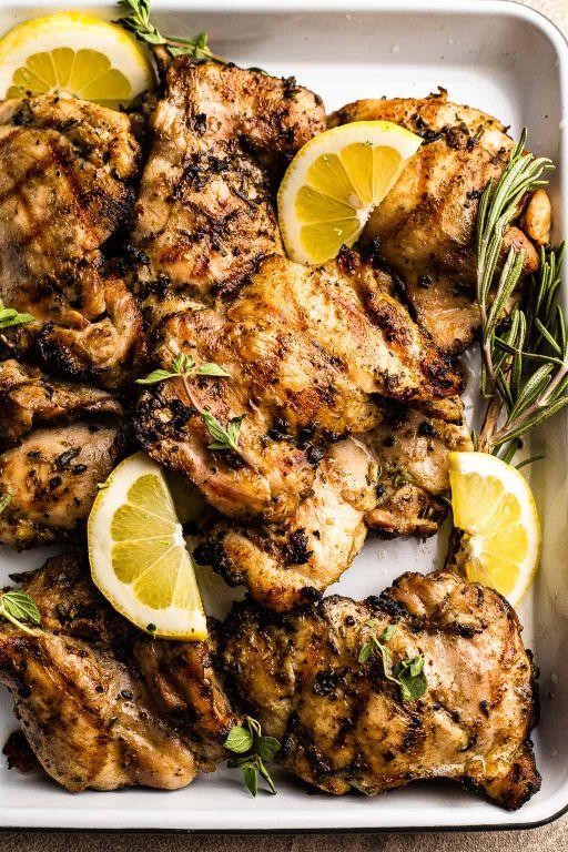 Lemon Herb Grilled Chicken Thighs