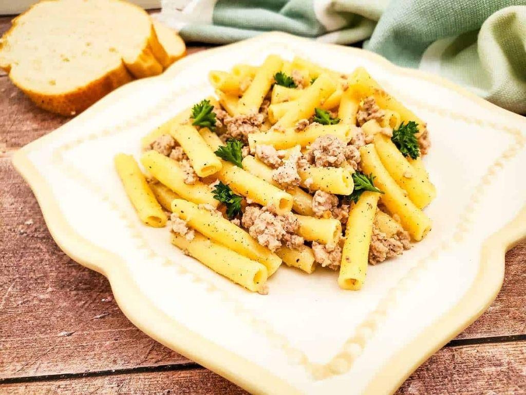 Lemon Herb Ground Turkey Pasta