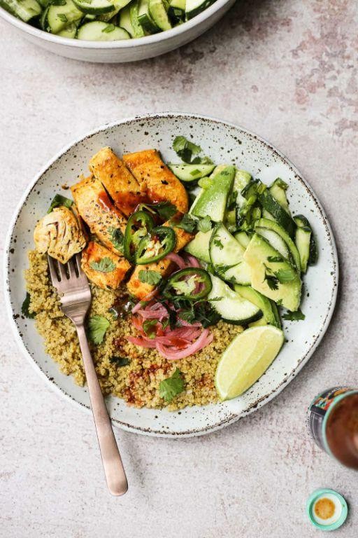 Lemon Herb Mahi Mahi over Quinoa