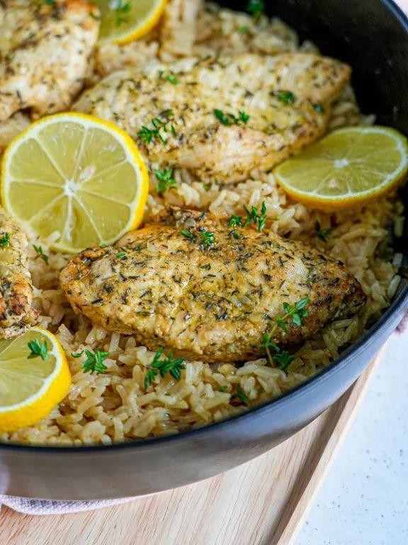 Lemon Herb One Pan Chicken and Rice