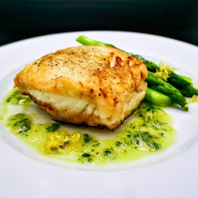 Lemon Herb Pan-Seared Halibut