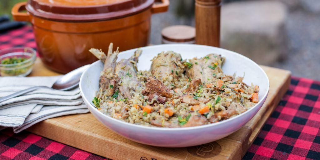 Lemon Herb Pheasant with Wild Rice