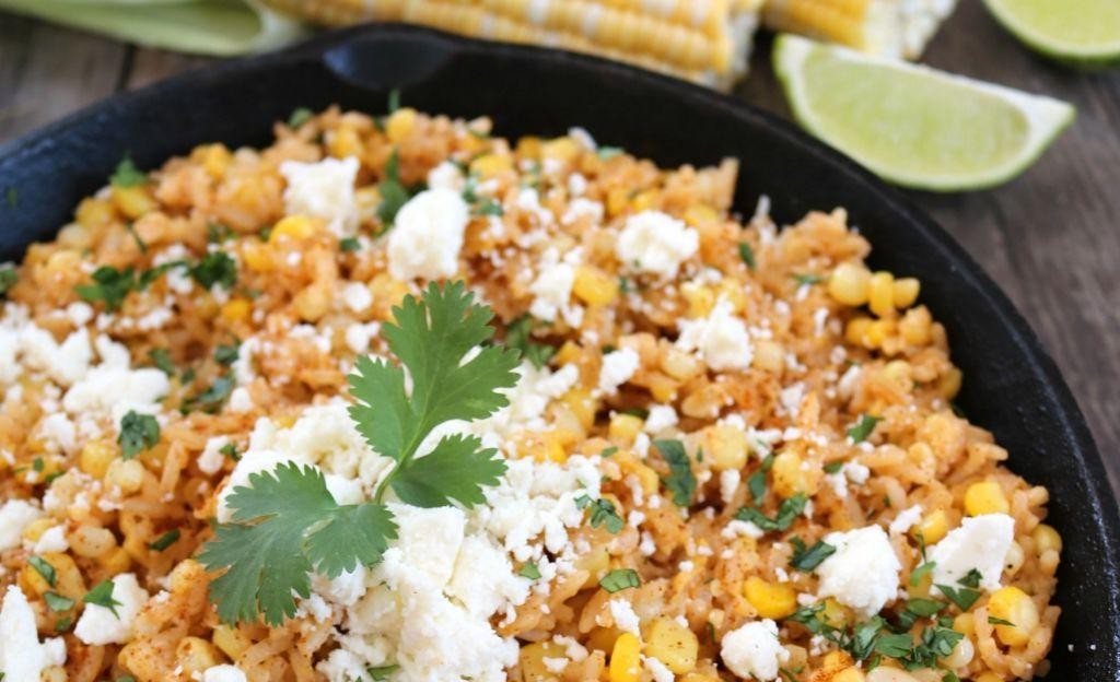 Lemon Herb Rice and Corn Skillet