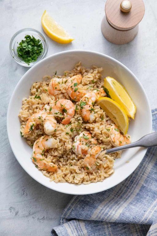 Lemon Herb Shrimp and Basmati Rice Pilaf