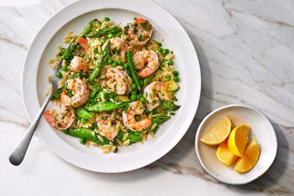 Lemon Herb Shrimp and Orzo Salad