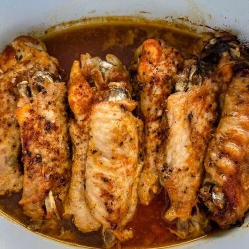 Lemon Herb Turkey Wings in the Slow Cooker