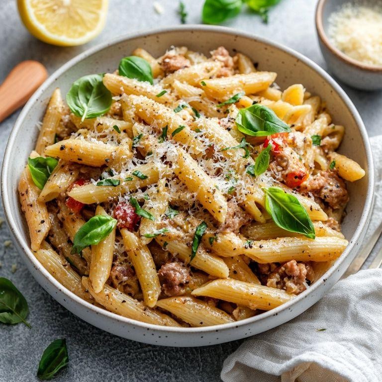 Lemon Parmesan Chicken Penne