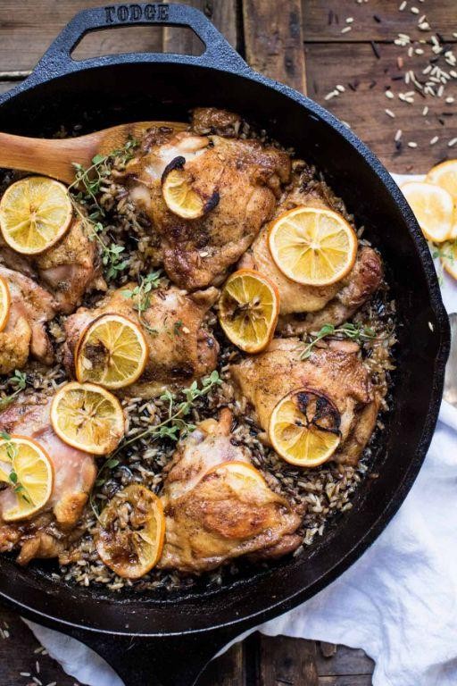 Lemon Pepper Chicken Legs with Wild Rice Blend