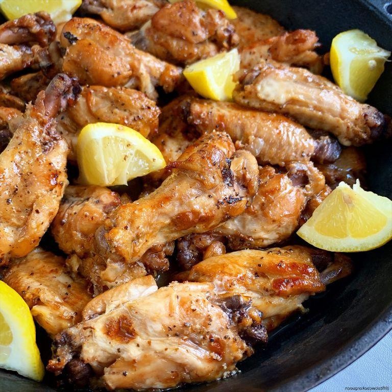Lemon Pepper Slow Cooker Chicken Wings