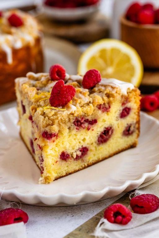 Lemon Raspberry Swirl Coffee Cake