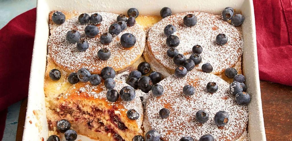 Lemon Ricotta Pancake Breakfast Casserole