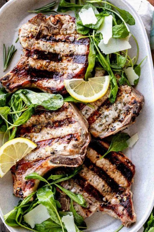 Lemon Rosemary Butterfly Pork Chops