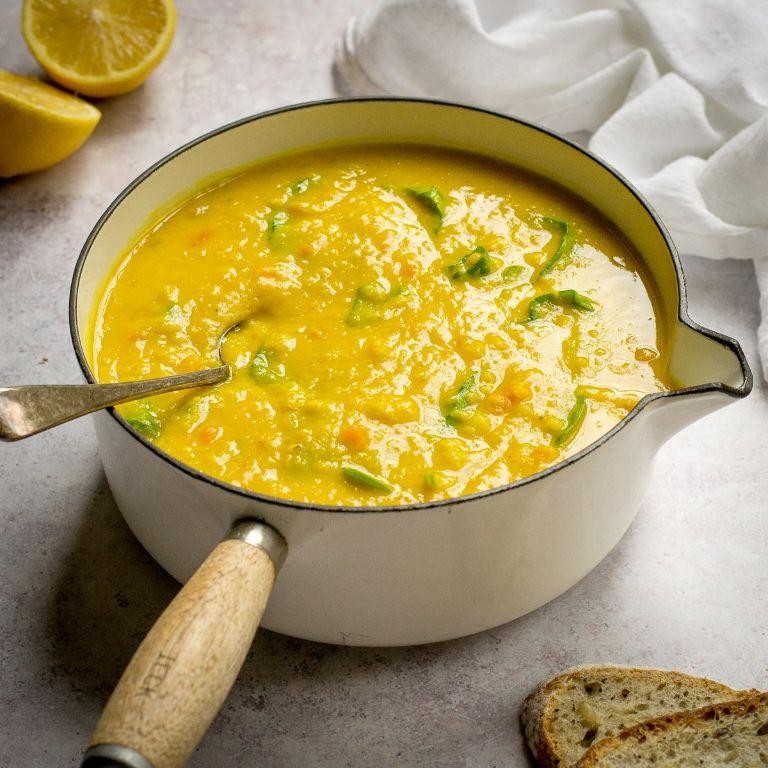 Lemon Scented Yellow Dahl Soup