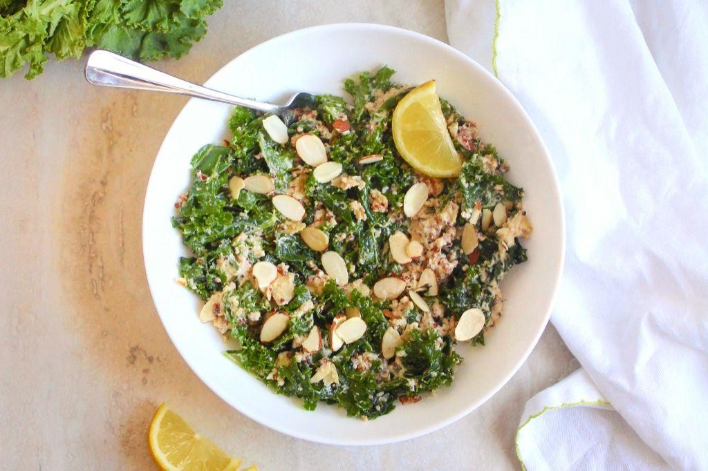 Lemon Tahini Kale and Quinoa Bowl