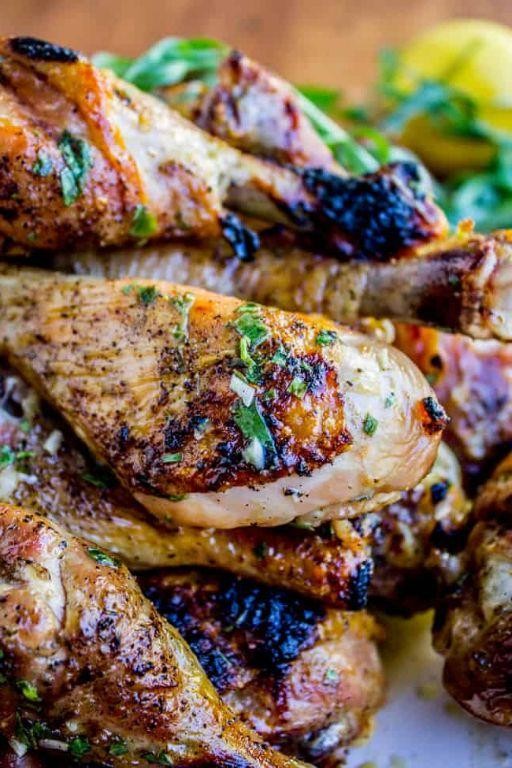 Lemon Tarragon Grilled Chicken Thighs