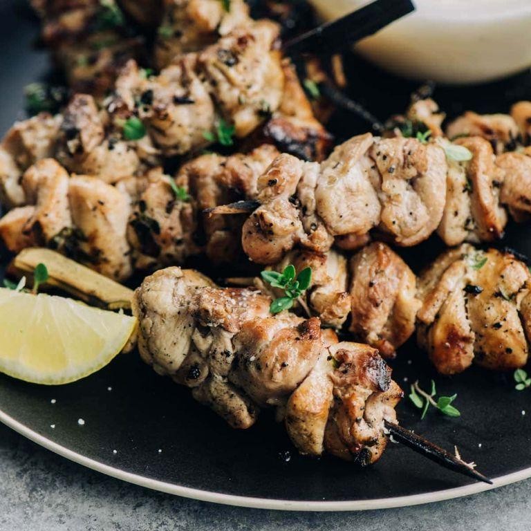 Lemon Thyme Chicken Skewers