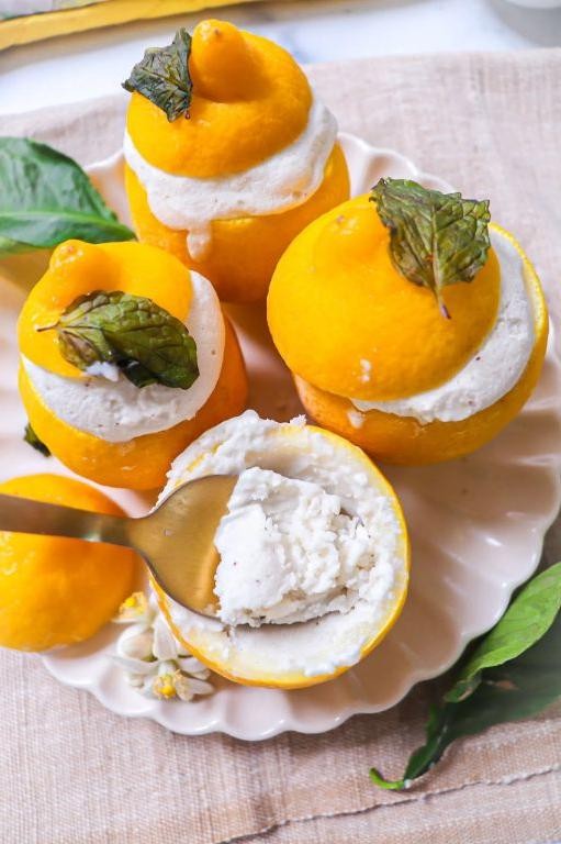 Lemon Zest Ice Cream Balls