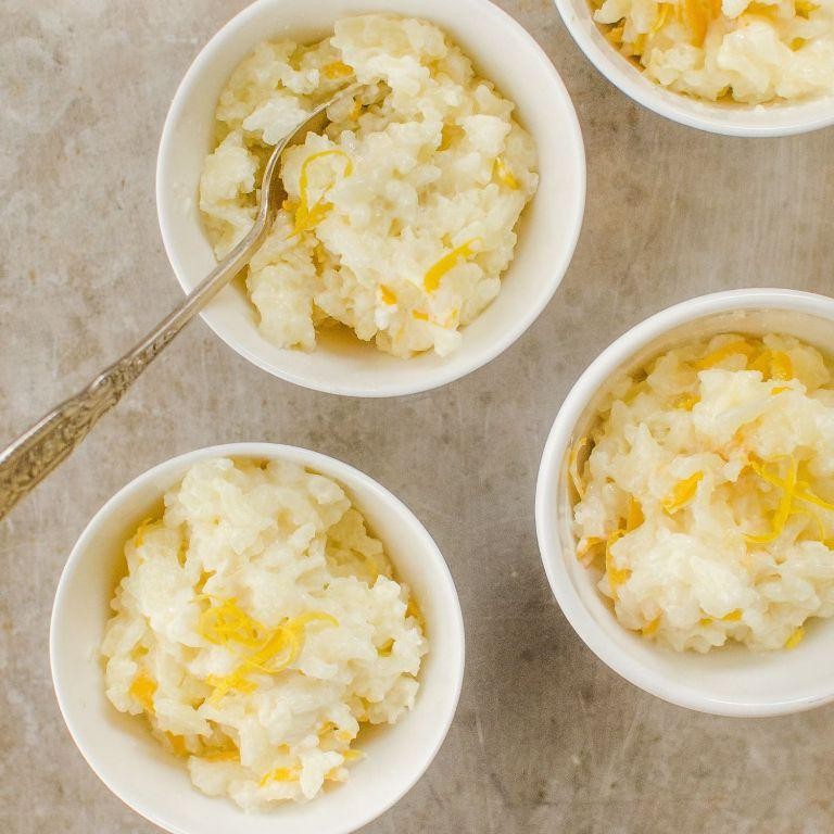 Lemon Zest Minute Rice Pudding