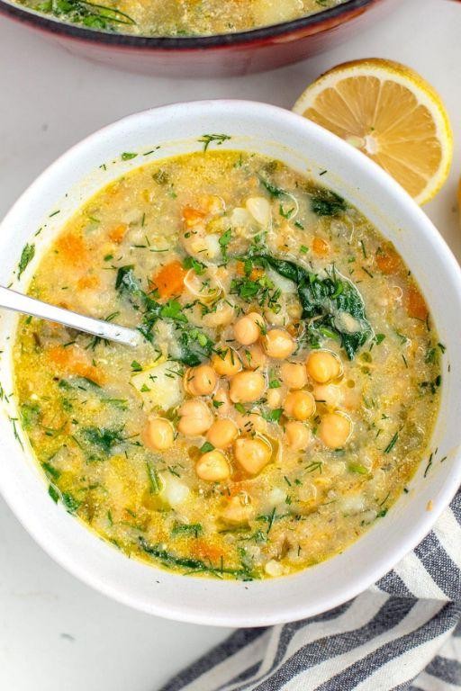 Lemon and Herb Chickpea Soup