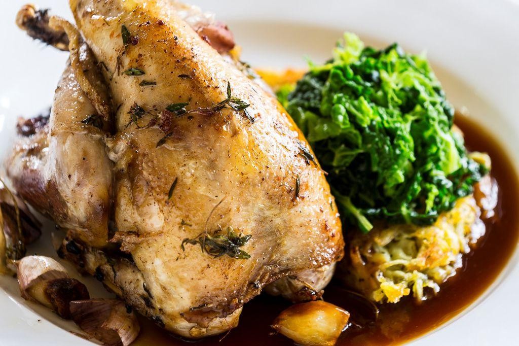 Lemon and Thyme Roasted Pheasant with Asparagus