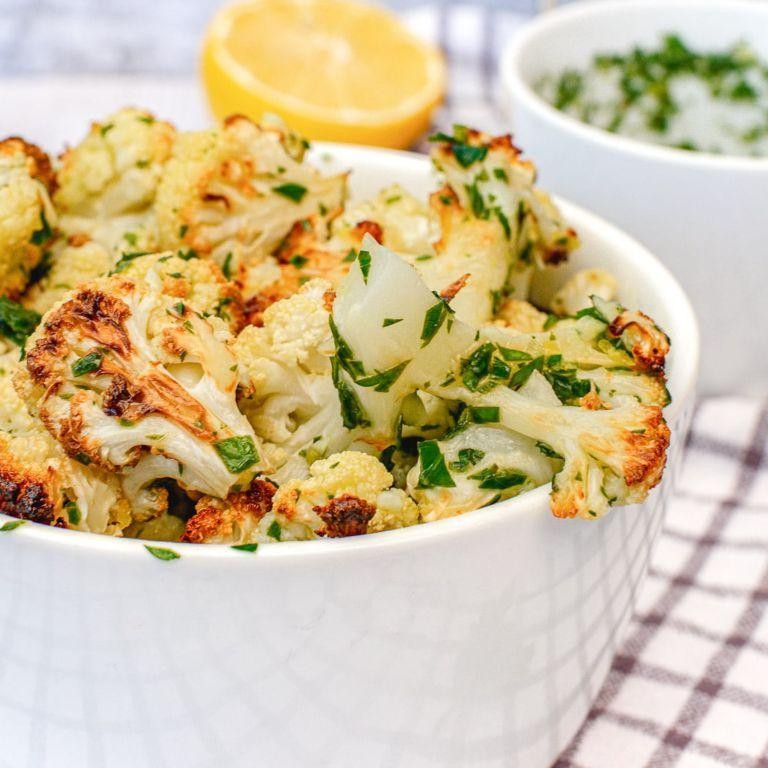 Lemony Herb Roasted Cauliflower