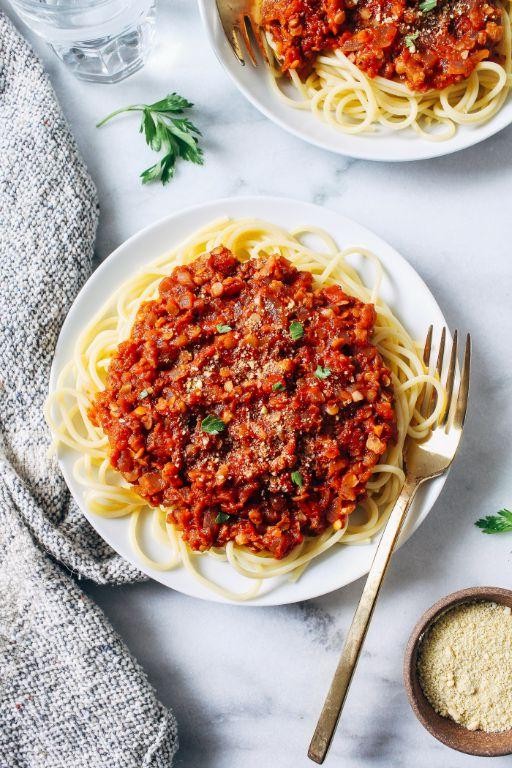 Lentil Bolognese Pasta