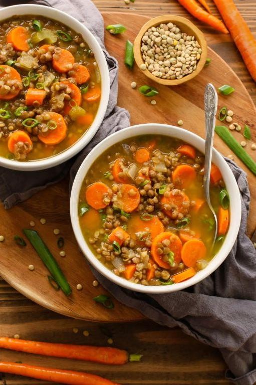 Lentil Soup with Carrots and Celery