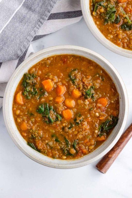 Lentil Soup with Carrots and Kale