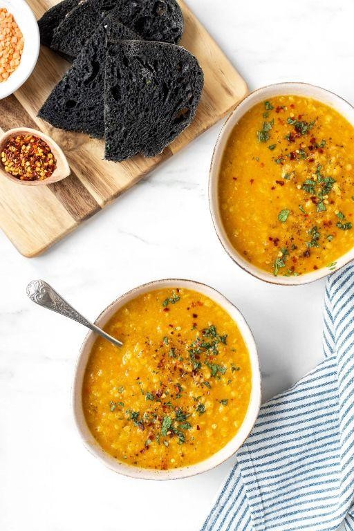 Lentil and Leek Soup with Herbs