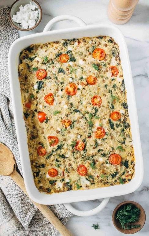 Lentil and Veggie Mediterranean Casserole