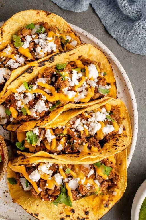 Lentil and Walnut Tacos