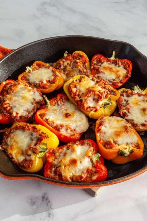 Lentil-Stuffed Bell Peppers