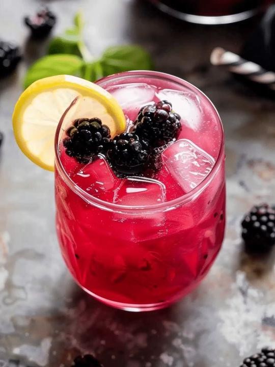 Light Blackberry Basil Lemonade