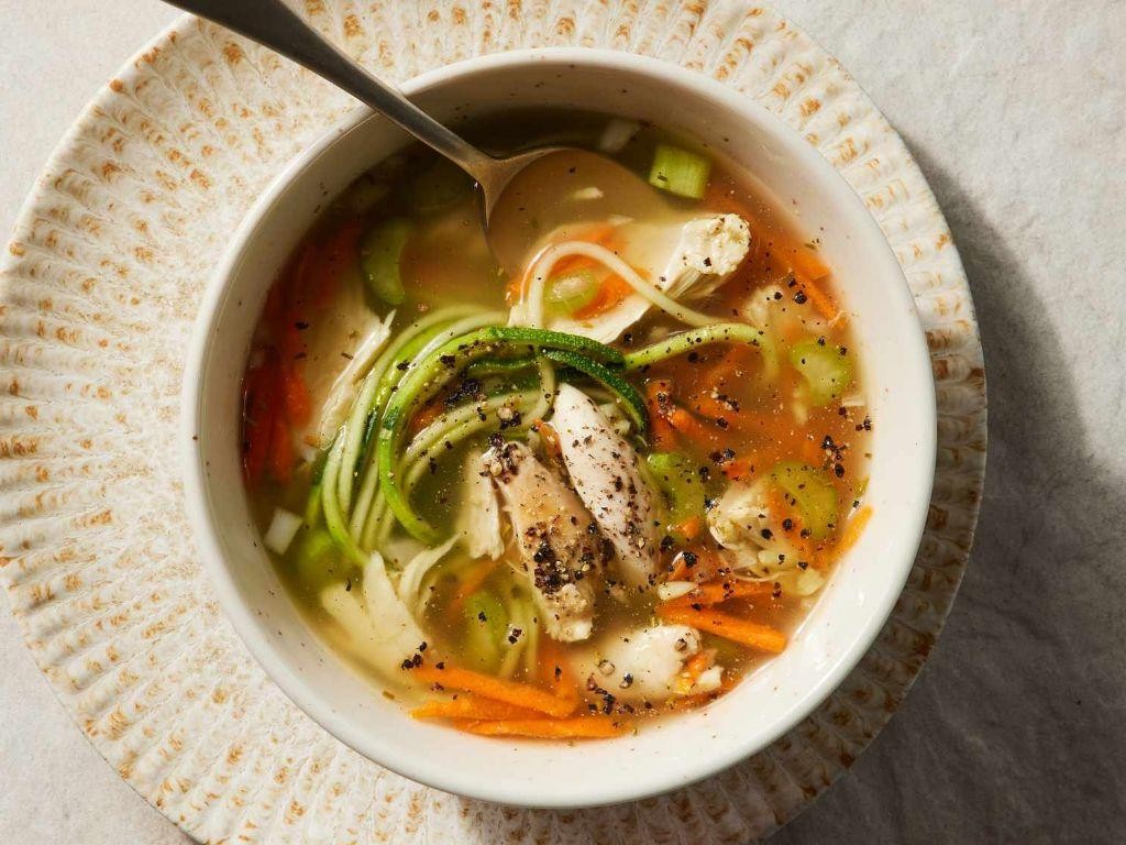 Light and Flavorful Chicken Zoodle Soup