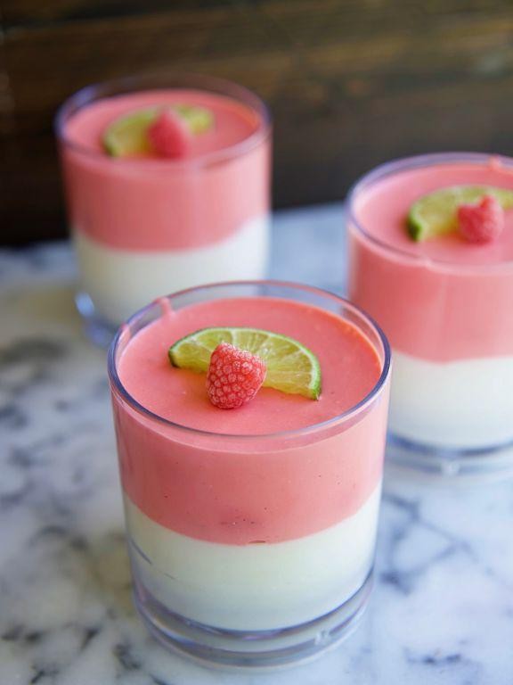 Lime and Raspberry Jello Chiffon