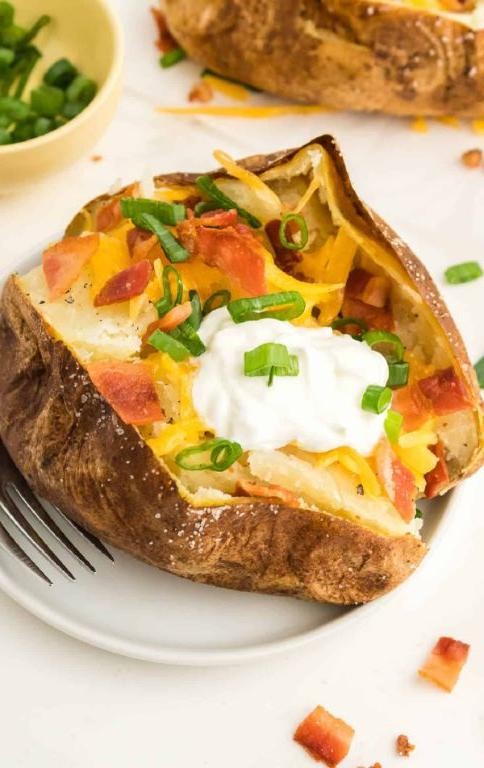 Loaded Baked Potato Air Fryer Chips