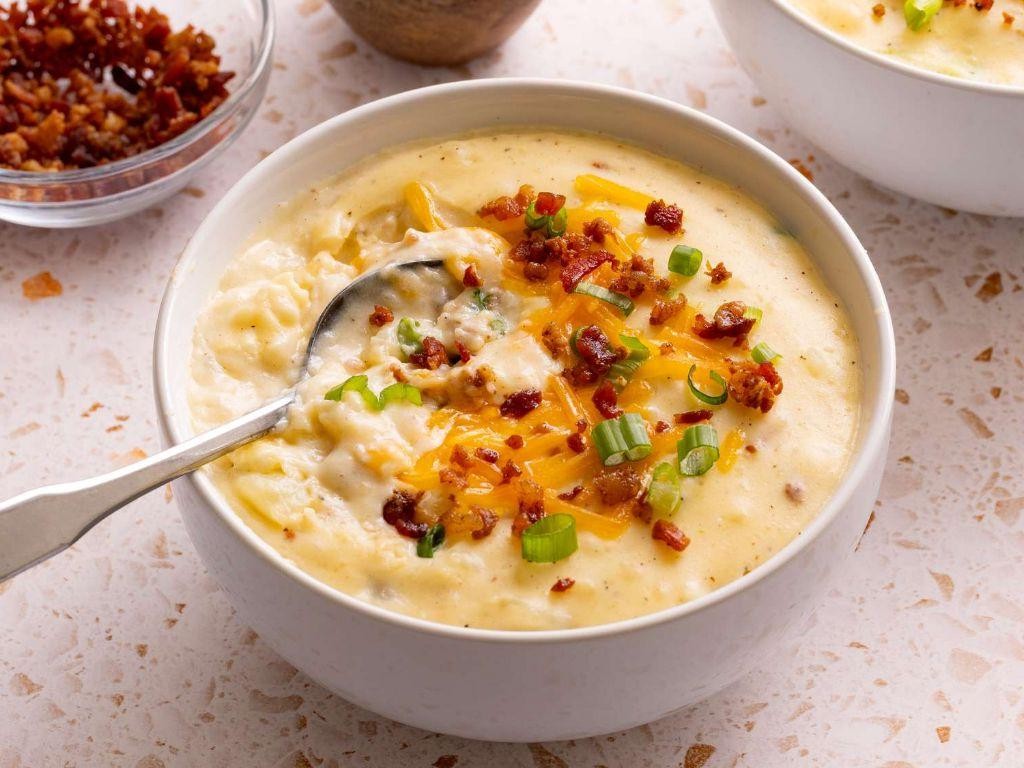 Loaded Baked Potato Soup with Cheese