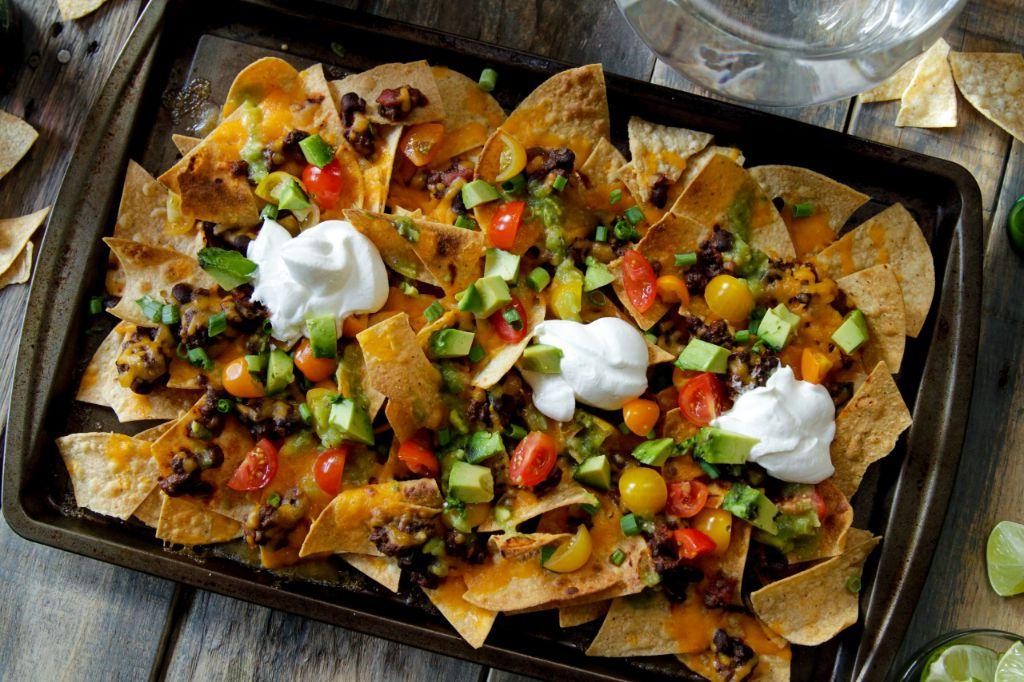 Loaded Beef and Bean Nachos