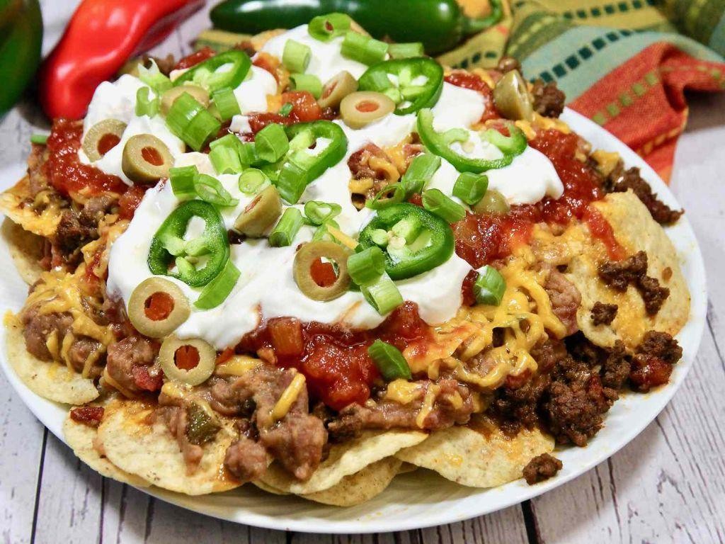 Loaded Beef and Cheese Nachos