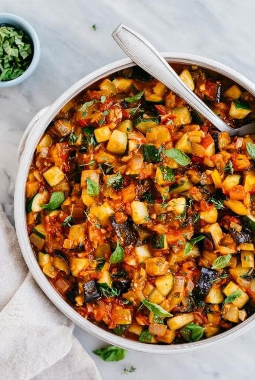 Loofah and Eggplant Ratatouille