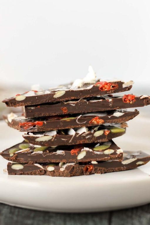 Low Salt Dark Chocolate Bark