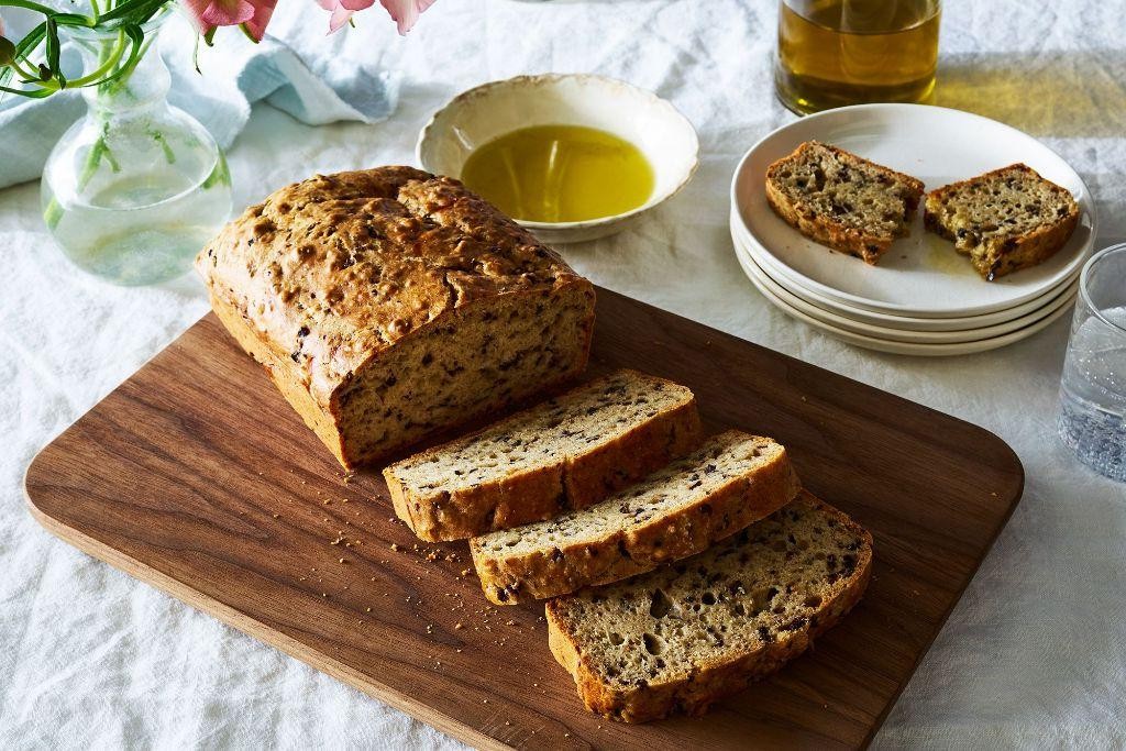 Low Salt Mediterranean Olive Bread