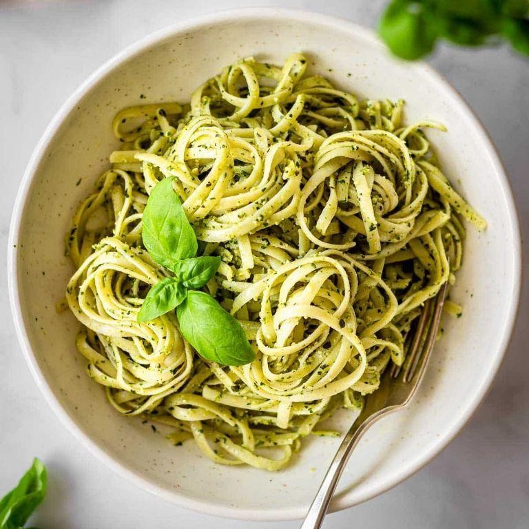 Low Sodium Vegetable Pesto Linguine