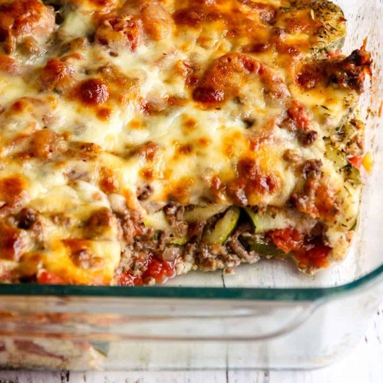Low-Carb Beef and Zucchini Casserole