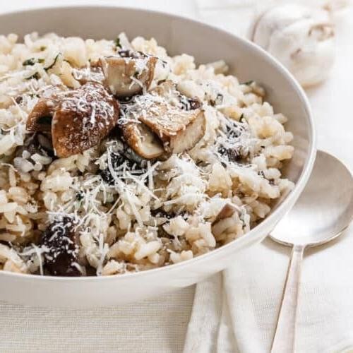 Low-Fat Crock Pot Mushroom Risotto