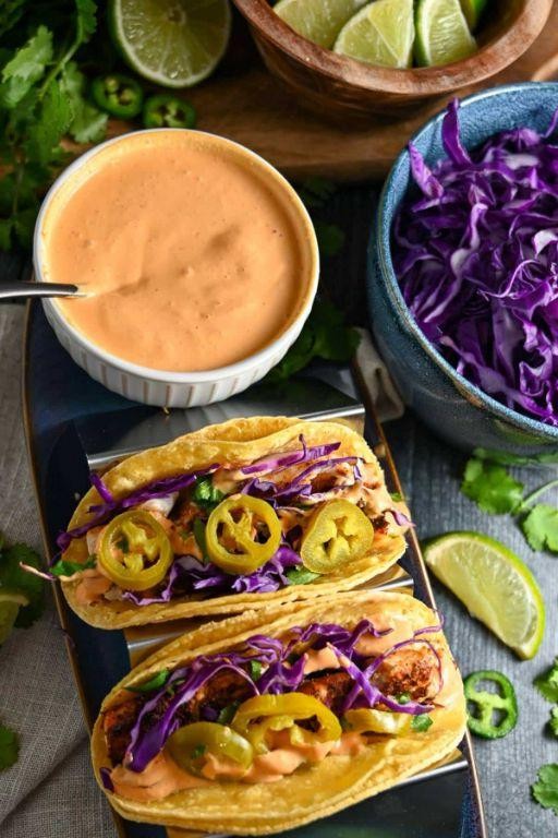 Mahi Mahi Fish Tacos with Chipotle Sauce