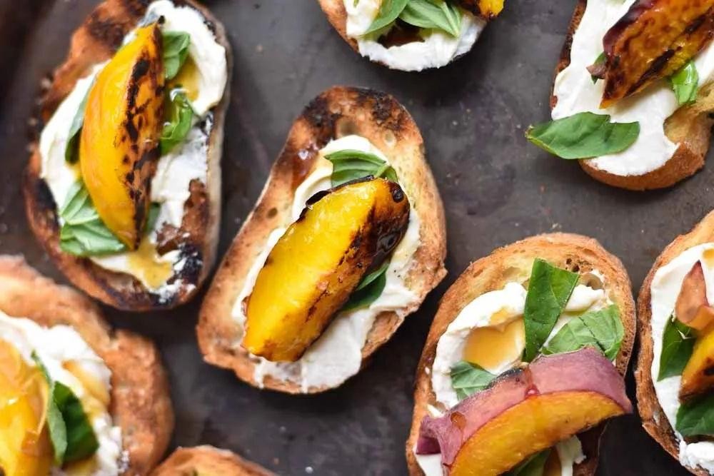 Majestic Balsamic Peach Bruschetta
