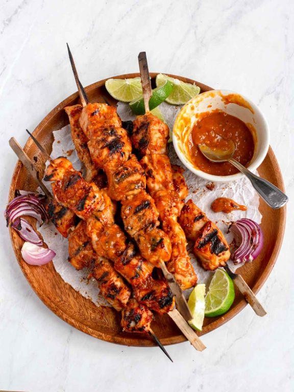 Mango Chili Turkey Skewers