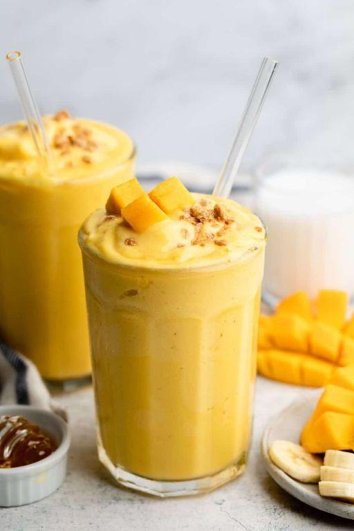 Mango Coconut Milk Protein Smoothie