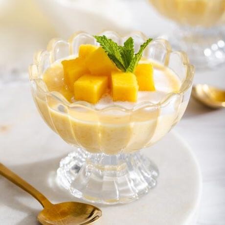 Mango Cream Cheese Cloud Pudding